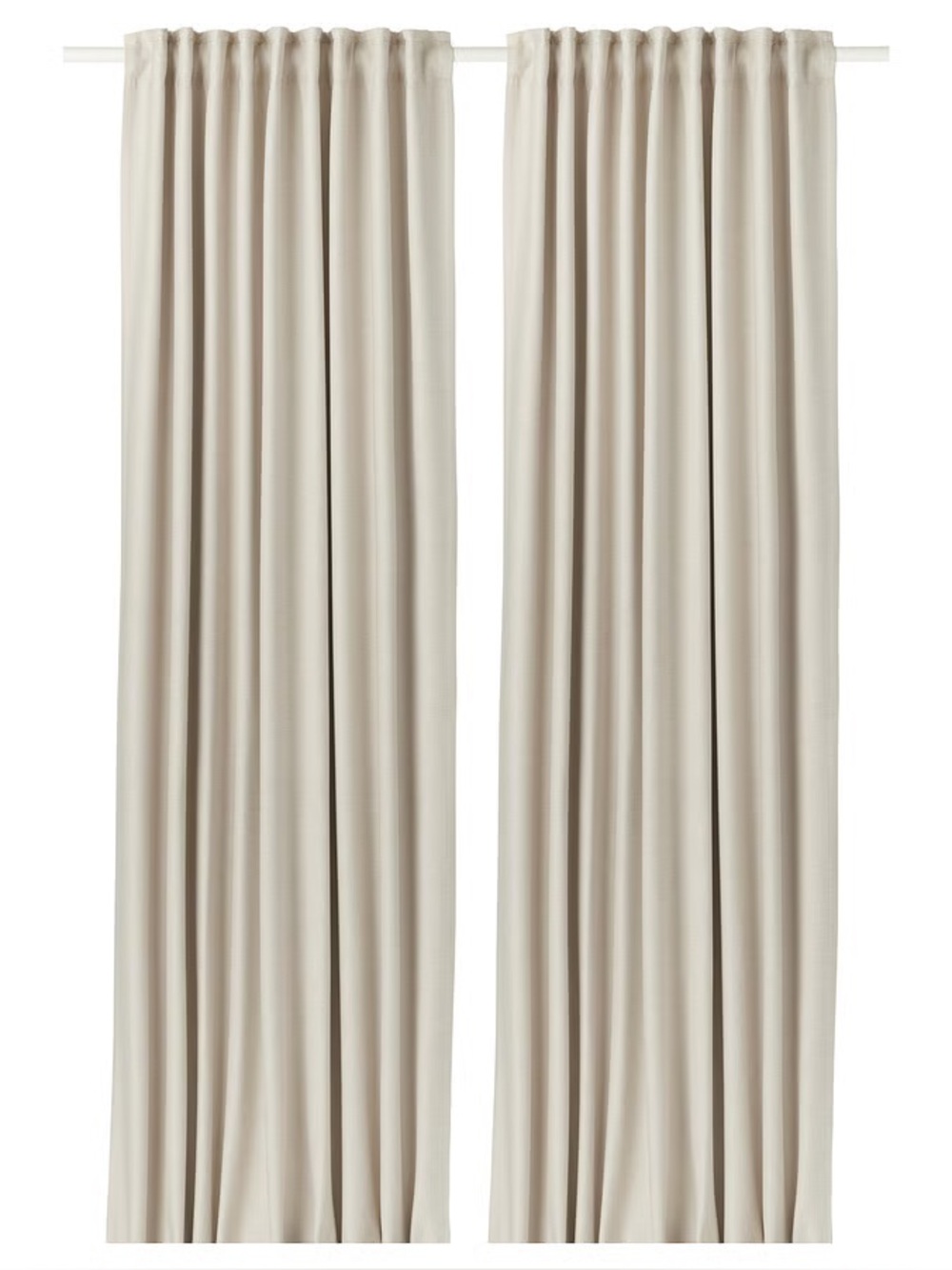 IKEA VILBORG Room darkening curtains, 1 pair, beige